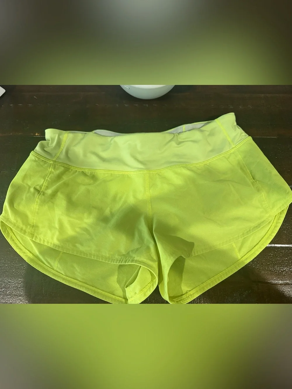lululemon athletica Neon Yellow Athletic Shorts